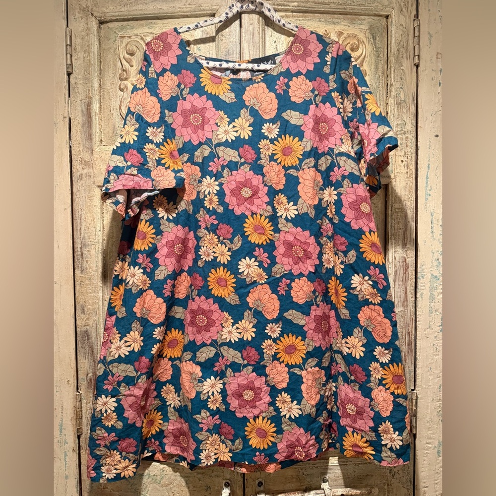 Modcloth X Princess Highway Linen + Cotton Shift Dress /AU 28, US 24/